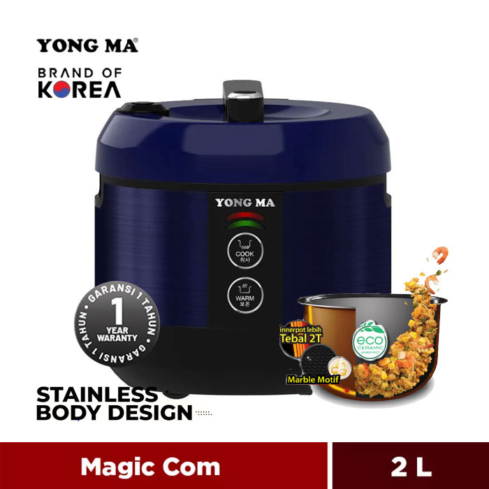 Yong Ma Magic Com Rice Cooker 2 Liter - SMC1213 | SMC-1213 Blue Navy
